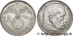 GERMANY 2 Reichsmark Maréchal Paul von Hindenburg 1939 Munich 