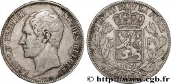 BELGIUM - KINGDOM OF BELGIUM - LEOPOLD I 5 Francs  1850 