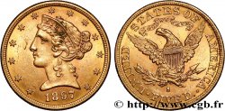 ÉTATS-UNIS D&nbsp;AMÉRIQUE 5 Dollars &nbsp;Liberty&nbsp; 1897 San Francisco