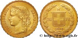 SWITZERLAND - HELVETIC CONFEDERATION 20 Francs 1896 Berne