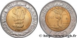 SAN MARINO 500 Lire FAO : bannière Libertas / enfant au pied d’un épi de blé 1995 Rome - R