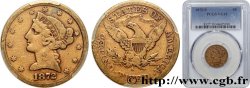 ÉTATS-UNIS D AMÉRIQUE 5 Dollars  Liberty  1872 San Francisco - S