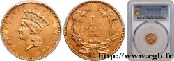 ESTADOS UNIDOS DE AMÉRICA 1 Dollar”Indian Princess”, tête large 1861 Philadelphie