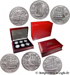 ISOLE COOK Coffret 6 x 5 Dollars Proof Grands Bateaux du XXe siècle 2008 