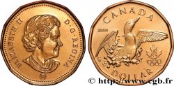 CANADA 1 Dollar Lucky Loonie : Elisabeth II /Plongeon huard et logo des jeux olympique de Vancouver (2010). 2008 