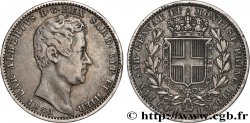 ITALY - KINGDOM OF SARDINIA - CHARLES-ALBERT 1 Lire  1843 Turin