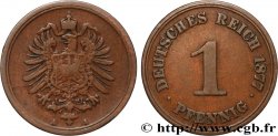 GERMANIA 1 Pfennig Empire aigle impérial 1877 Berlin