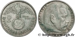 GERMANY 2 Reichsmark Maréchal Paul von Hindenburg 1938 Munich