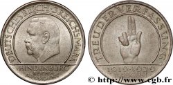 ALLEMAGNE 3 Reichsmark 10e anniversaire de la République  1929 Stuttgart
