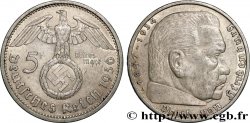 ALEMANIA 5 Reichsmark Maréchal Paul von Hindenburg 1936 Berlin