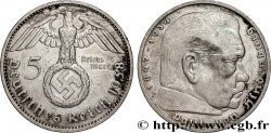 ALLEMAGNE 5 Reichsmark Maréchal Paul von Hindenburg 1938 Stuttgart