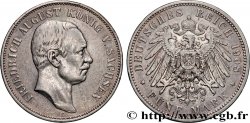 ALLEMAGNE - ROYAUME DE SAXE - FRÉDÉRIC-AUGUSTE III 5 Mark  1908 Muldenhütten