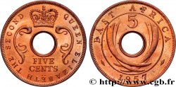 AFRIQUE DE L EST 5 Cents frappe au nom d’Élisabeth II 1957 Kings Norton