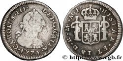 PERU - KARL III. 1/2 Real  1774 Lima