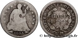 UNITED STATES OF AMERICA 1/2 Dime Liberté assise 1855 Philadelphie