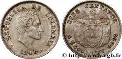 COLOMBIA 10 Centavos Simon Bolivar 1941 Bogota