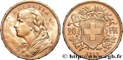 INVESTMENT GOLD 20 Francs  Vreneli   1915 Berne