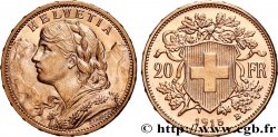 INVESTMENT GOLD 20 Francs  Vreneli   1915 Berne