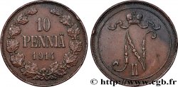 FINLANDE 10 Pennia monogramme Tsar Nicolas II 1914 Helsinki