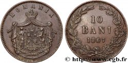 RUMANIA 10 Bani armes 1867 Watt & Co