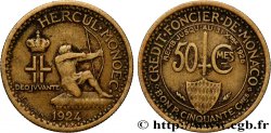 MONACO 50 Centimes émission du Crédit Foncier de Monaco 1924 Poissy