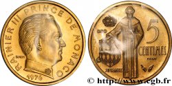 MONACO - PRINCIPALITY OF MONACO - RAINIER III Essai de 5 Centimes 1976 Paris