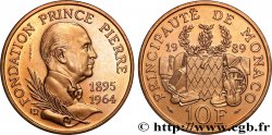 MONACO - PRINCIPALITY OF MONACO - RAINIER III Essai 10 Francs 25e anniversaire de la mort du prince Pierre 1989 Paris