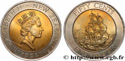 NOUVELLE-ZÉLANDE 50 Cents Elisabeth II / HMS Endeavour 1994 Royal Mint SPL 