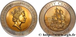 NEW ZEALAND 50 Cents Elisabeth II / HMS Endeavour 1994 Royal Mint