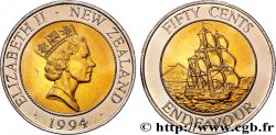 NOUVELLE-ZÉLANDE 50 Cents Elisabeth II / HMS Endeavour 1994 Royal Mint