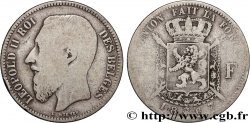 BELGIQUE 2 Francs Léopold II légende française 1867 
