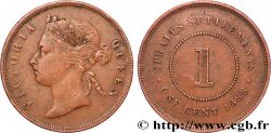 MALAYSIA - STRAITS SETTLEMENTS 1 Cent Straits Settlements Victoria 1888  XF 
