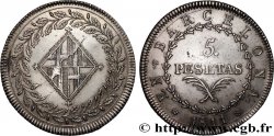 ESPAGNE - OCCUPATION FRANÇAISE DE BARCELONE 5 pesetas 1811 Barcelone TTB+ 