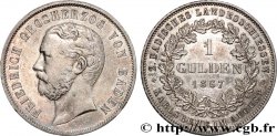 GERMANY - GRAND DUCHY OF BADEN - FREDERICK I 1 Gulden  1867 