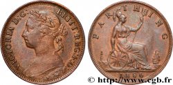 ROYAUME-UNI 1 Farthing Victoria “Bun Head” 1886 