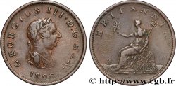 VEREINIGTEN KÖNIGREICH 1/2 Penny Georges III tête laurée 1806 Soho