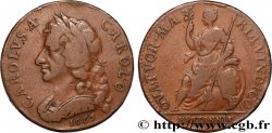 INGLATERRA - REINO DE INGLATERRA - CARLOS II Farthing Pattern 1665 