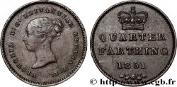 VEREINIGTEN KÖNIGREICH 1/4 Farthing Victoria “tête jeune” 1851 