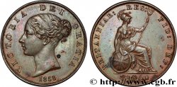 VEREINIGTEN KÖNIGREICH 1/2 Penny Victoria “tête jeune” 1856 