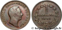 GERMANIA - BADEN 1/2 Kreuzer Léopold 1845 