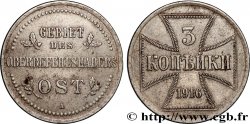 DEUTSCHLAND 3 Kopecks Monnaie d’occupation du commandement supérieur du front Est 1916 Berlin