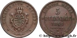 ALEMANIA - SAJONIA 5 Pfennige 1864 Dresde