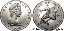 INSEL MAN 1 Pound Proof Elisabeth II Platine 1978 Pobjoy Mint