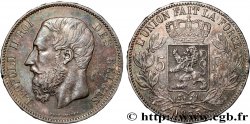 BELGIQUE - ROYAUME DE BELGIQUE - LÉOPOLD II 5 Francs  1873 