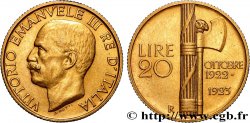 ITALIA - REINO DE ITALIA - VÍCTOR-MANUEL III 20 Lire 1923 Rome