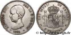 SPANIEN 5 Pesetas Alphonse XIII 1er type 1891 Madrid