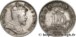 CEYLON 10 Cents Édouard VII 1902 