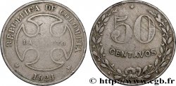 COLOMBIA 50 Centavos - monnaie de léproserie 1921 Birmingham