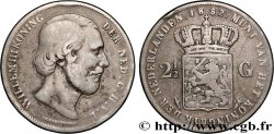 NETHERLANDS 2 1/2 Gulden Guillaume III 1852 Utrecht