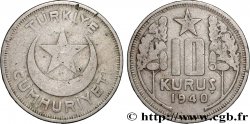 TURQUIE 10 Kurus 1940  TB+ 